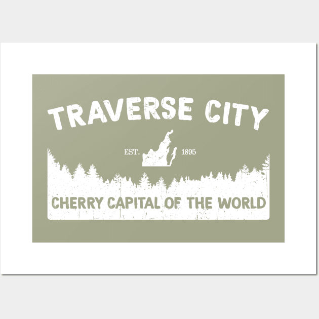 TC Michigan's Cherry Capital Traverse City Wall Art by GreatLakesLocals